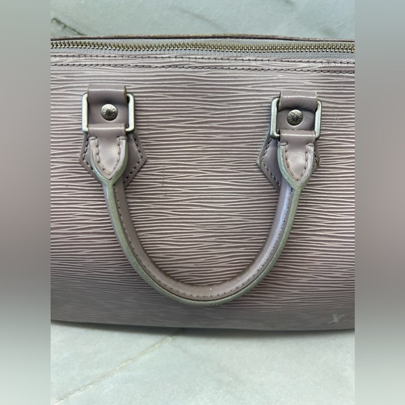 Rare Authentic Louis Vuitton Speedy 25 Lilac Gray Epi Leather - Picture 9 of 17